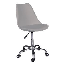 Офис стол Мартин ΕΟ201.4 сив цвят с хром крака