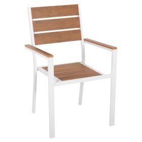 Кресло Алуми HM5981.01 цвят бял-натурал