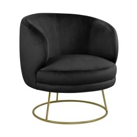 Кресло Ариен със златна основа - черно
