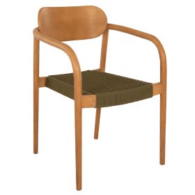Кресло Осло HM9636.05 цвят натурал-зелен