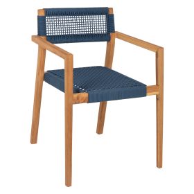Кресло Шарлот HM9637.03 цвят натурал-син