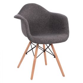 Кресло Алеа ууд HM005.60 дамаска сив цвят