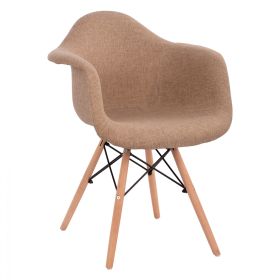 Кресло Алеа ууд HM005.63 дамаска бежов цвят 