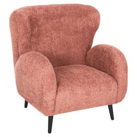 Кресло Крайли букле HM9593.02 розов цвят