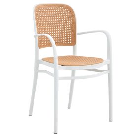 Стол HM5938.01 цвят бежов-бял