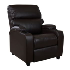 Релакс кресло HM0122 кафяв цвят кожа