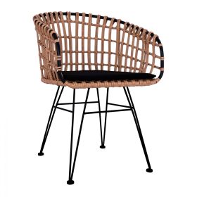 Кресло Алегра HM5456 цвят натурал-черен