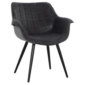 Кресло Бенждамин HM8682.01 цвят черен-сив