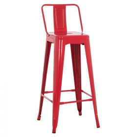 Бар стол Реликс HM8643.04 червен цвят