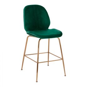 Бар стол Нора голд HM8524.03 зелен цвят
