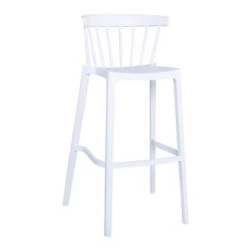 Бар стол Уест Ε384.1 бял цвят