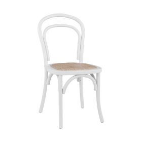 Дървен стол Виена HM8644.03 бял цвят